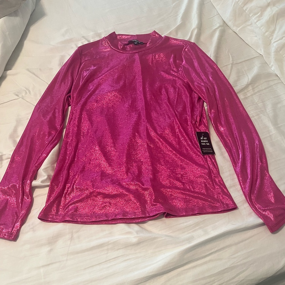 Express shiny pink top